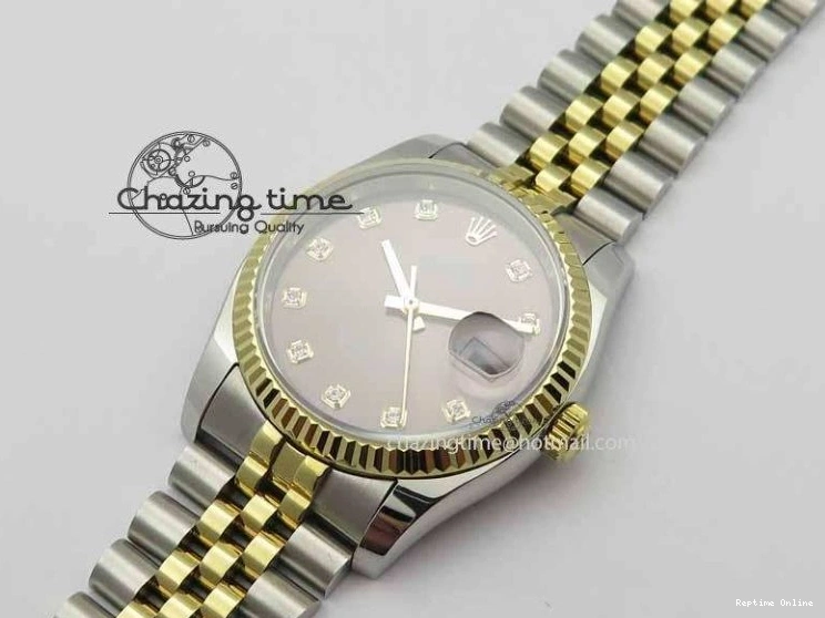 0510 DateJust 116234 SS YG BP Best Edition Gray Dial Diam Markers On SS YG Bracelet SA ZipUp 3745